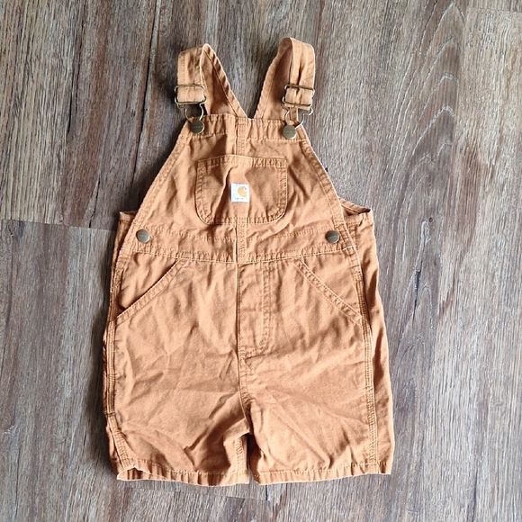 Carharrt Brown Overall Bibs Size 3t - Picture 1 of 6